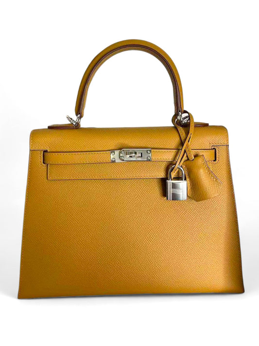 Hermes Kelly Sellier 25 Sesame Epsom PHW