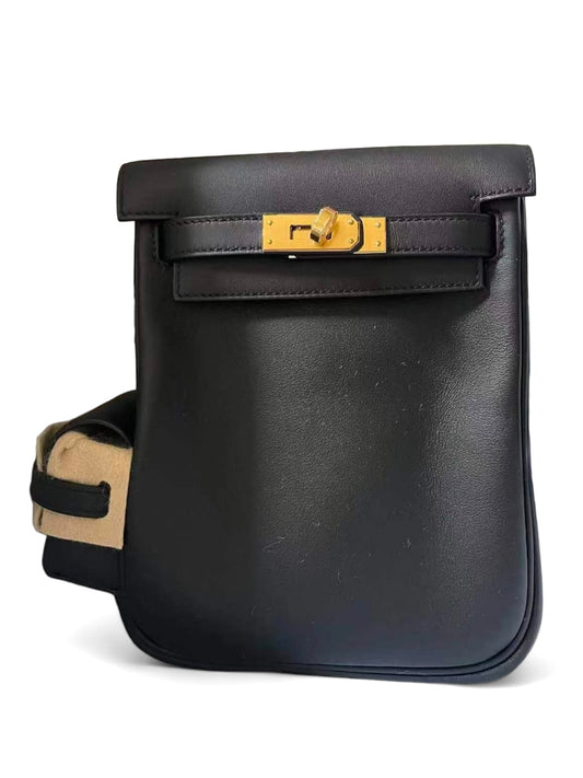 Hermes Kelly Jump Noir Swift GHW