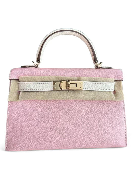 Hermes Kelly Sellier 20 Rose Confetti & Nata Chevre RGHW