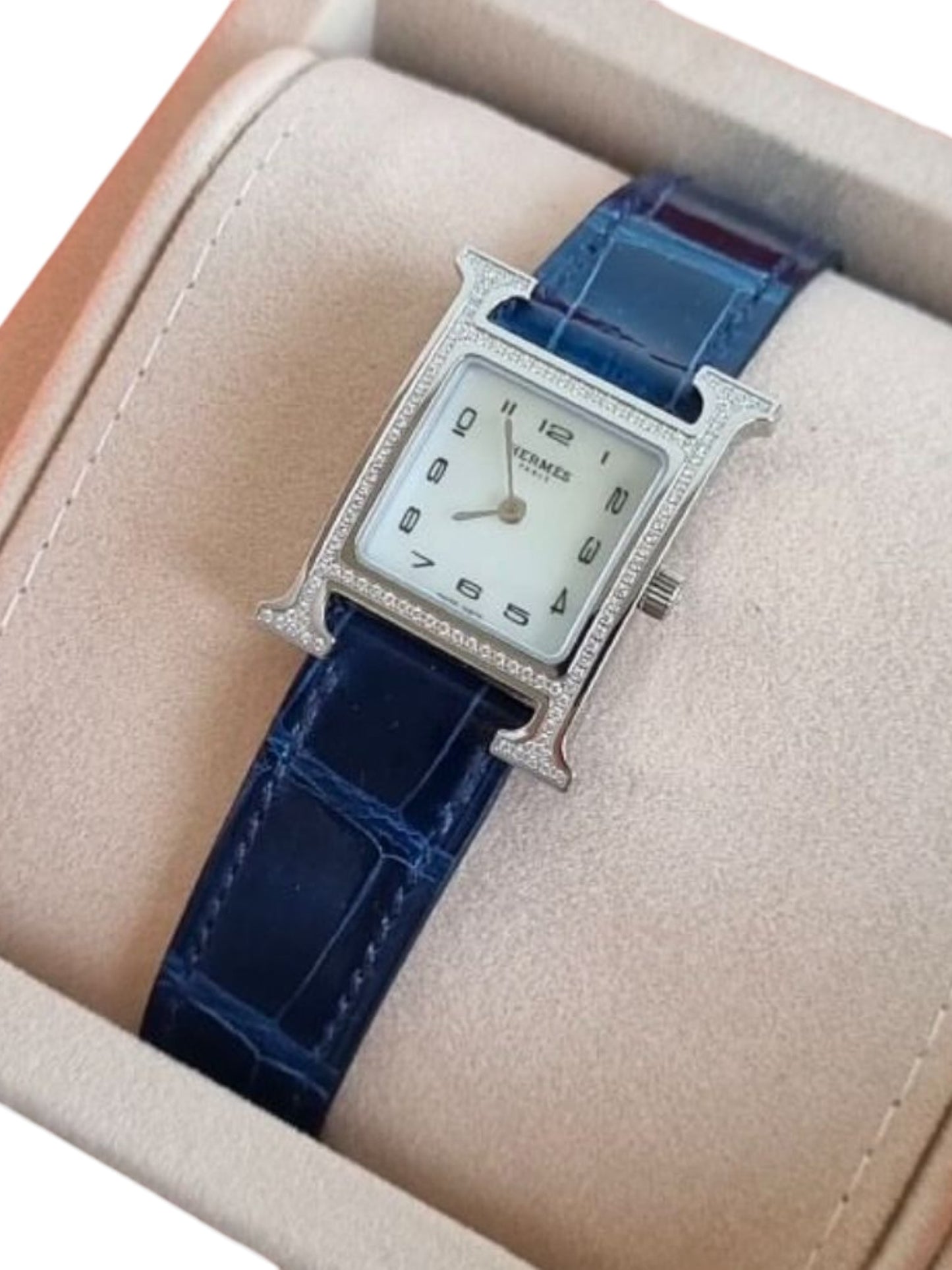 Hermes Heure H Watch Blue MOP PM