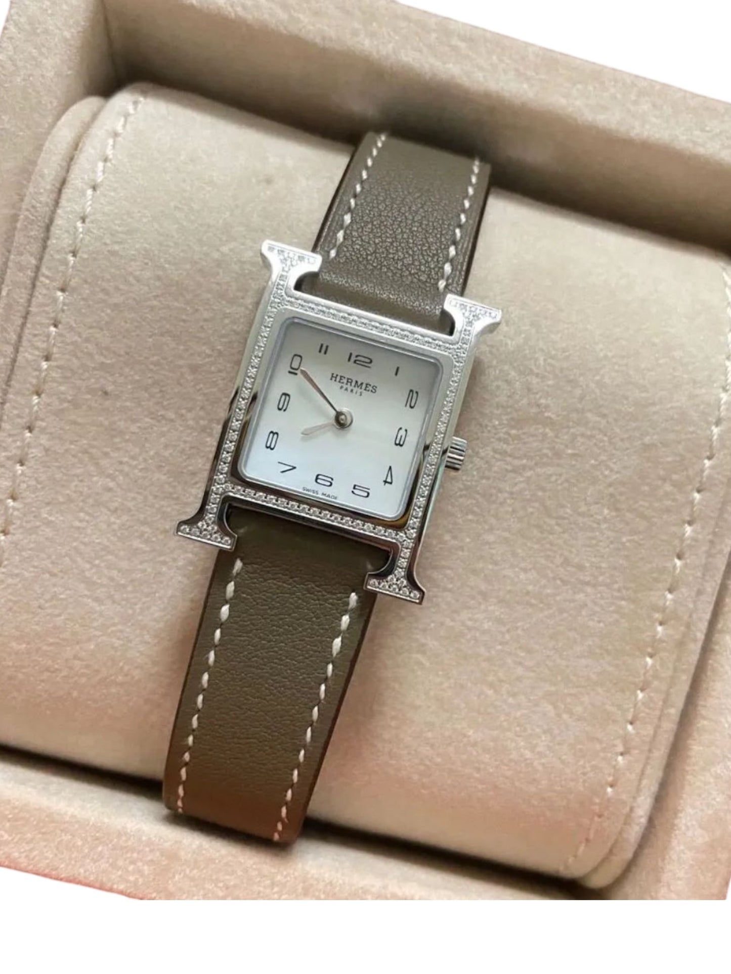 Hermes Heure H Watch Etoupe MOP PM