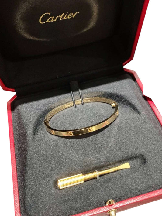 Cartier Love Bracelet Bangle 18K Gold Size 16