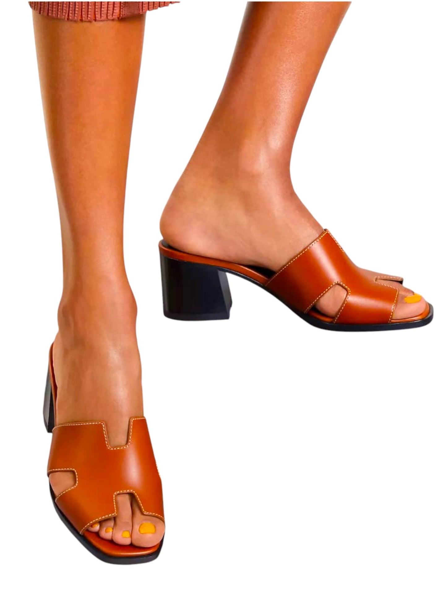 Hermes Heels Women Helia Brown