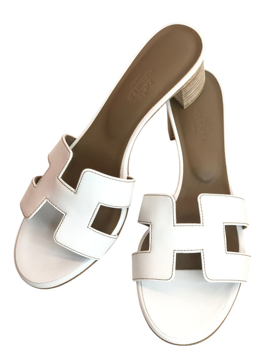 Hermes Heels Women Oasis White