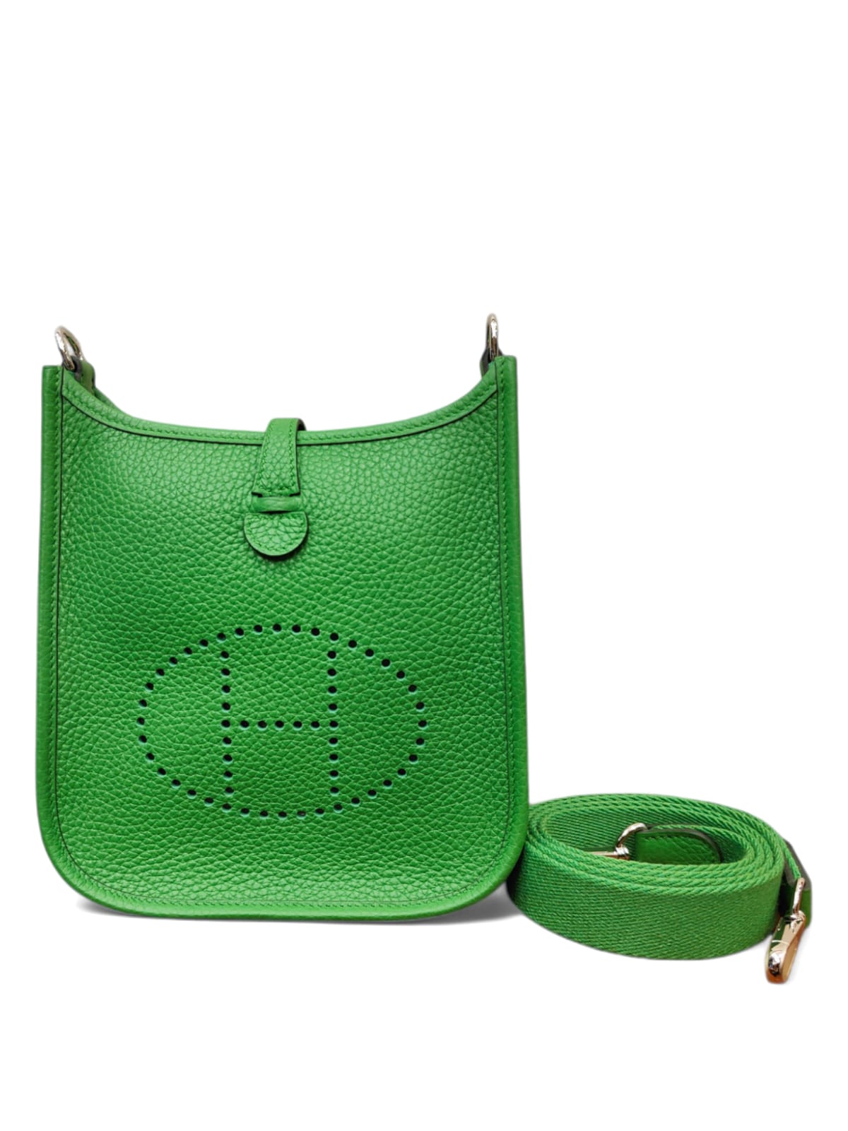 Hermes Evelyne Mini Vert Yucca Clemence PHW