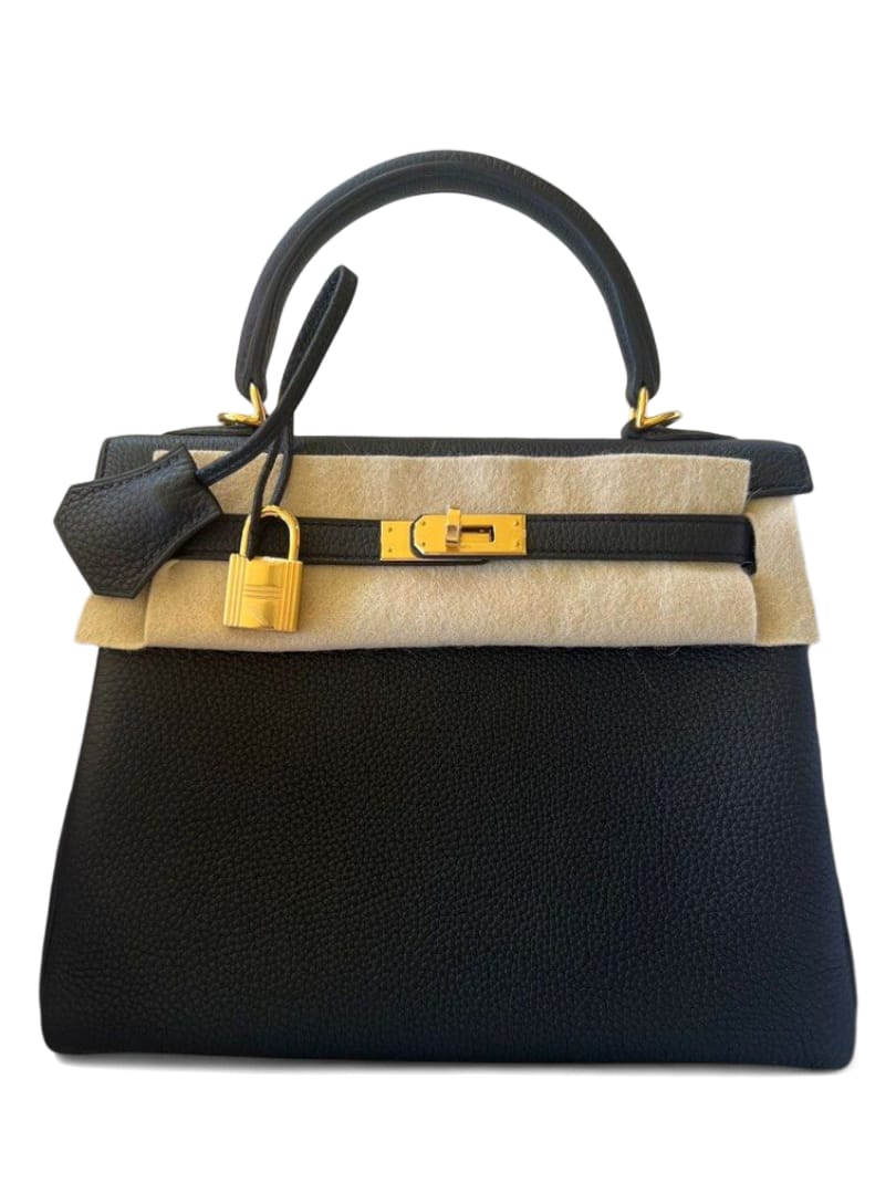 Hermes Kelly Retourne 25 Noir Togo GHW