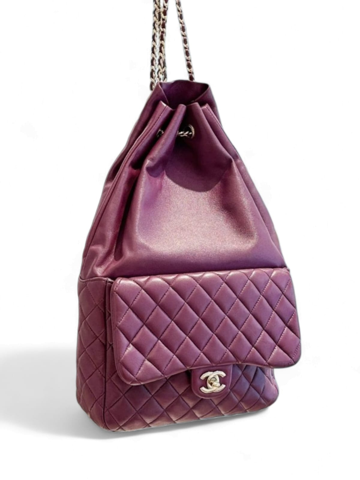 Chanel Backpack Timeless Classicque Chain Burgundy Lambskin LGHW