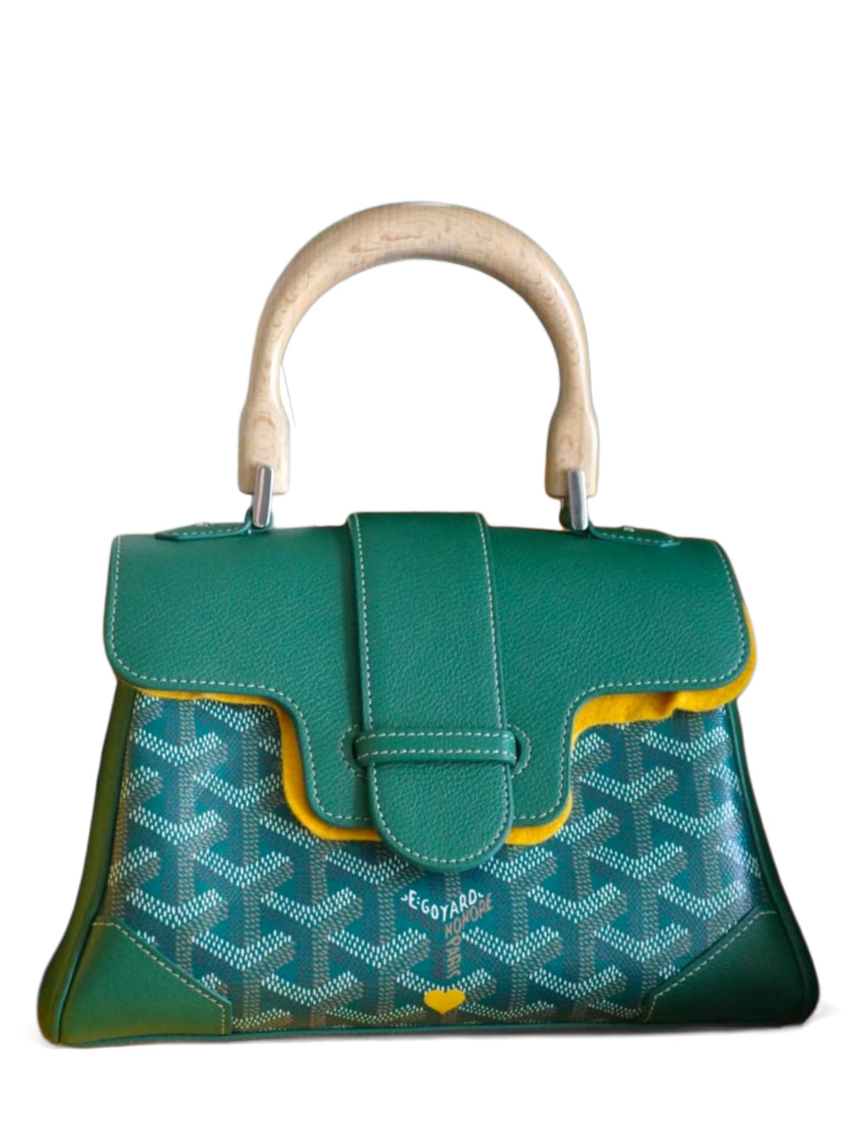 Goyard Saigon Mini Souple Limited Green Canvas & Calfskin PHW
