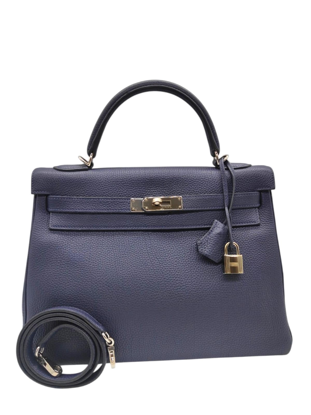 Hermes Kelly Retounrne 32 Blue Indigo Togo PHW