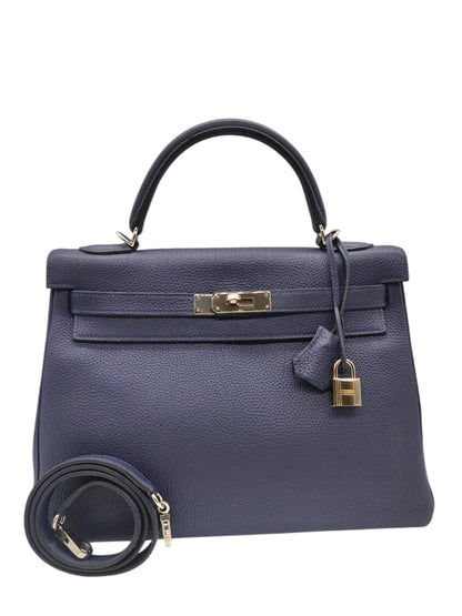 Hermes Kelly Retounrne 32 Blue Indigo Togo PHW