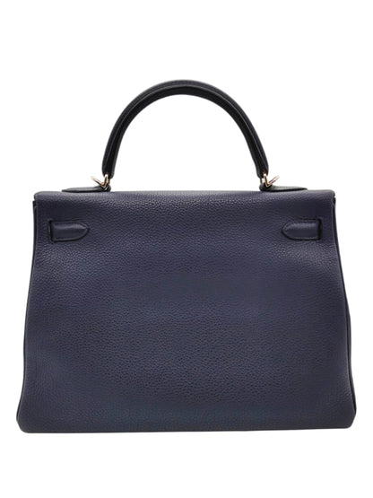 Hermes Kelly Retounrne 32 Blue Indigo Togo PHW