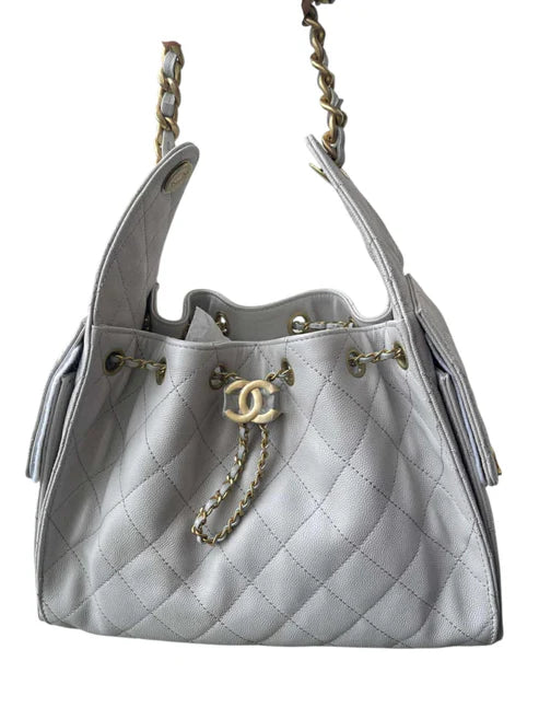 Chanel Hobo Small Grey Caviar AGHW