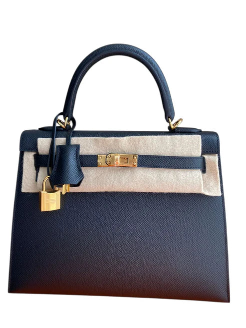Hermes Kelly Sellier 25 Noir Epsom GHW