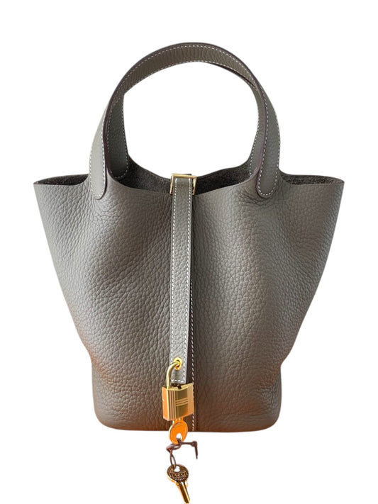 Hermes Picotin 18 Etoupe Clemence GHW