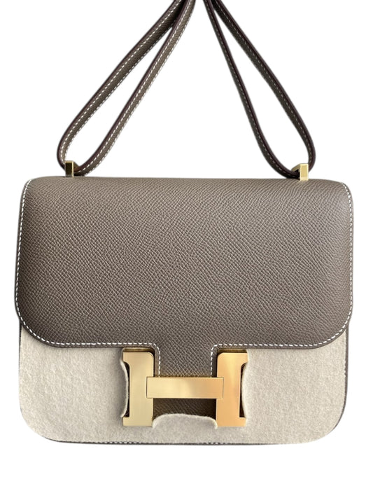 Hermes Constance 18 Etoupe Epsom GHW