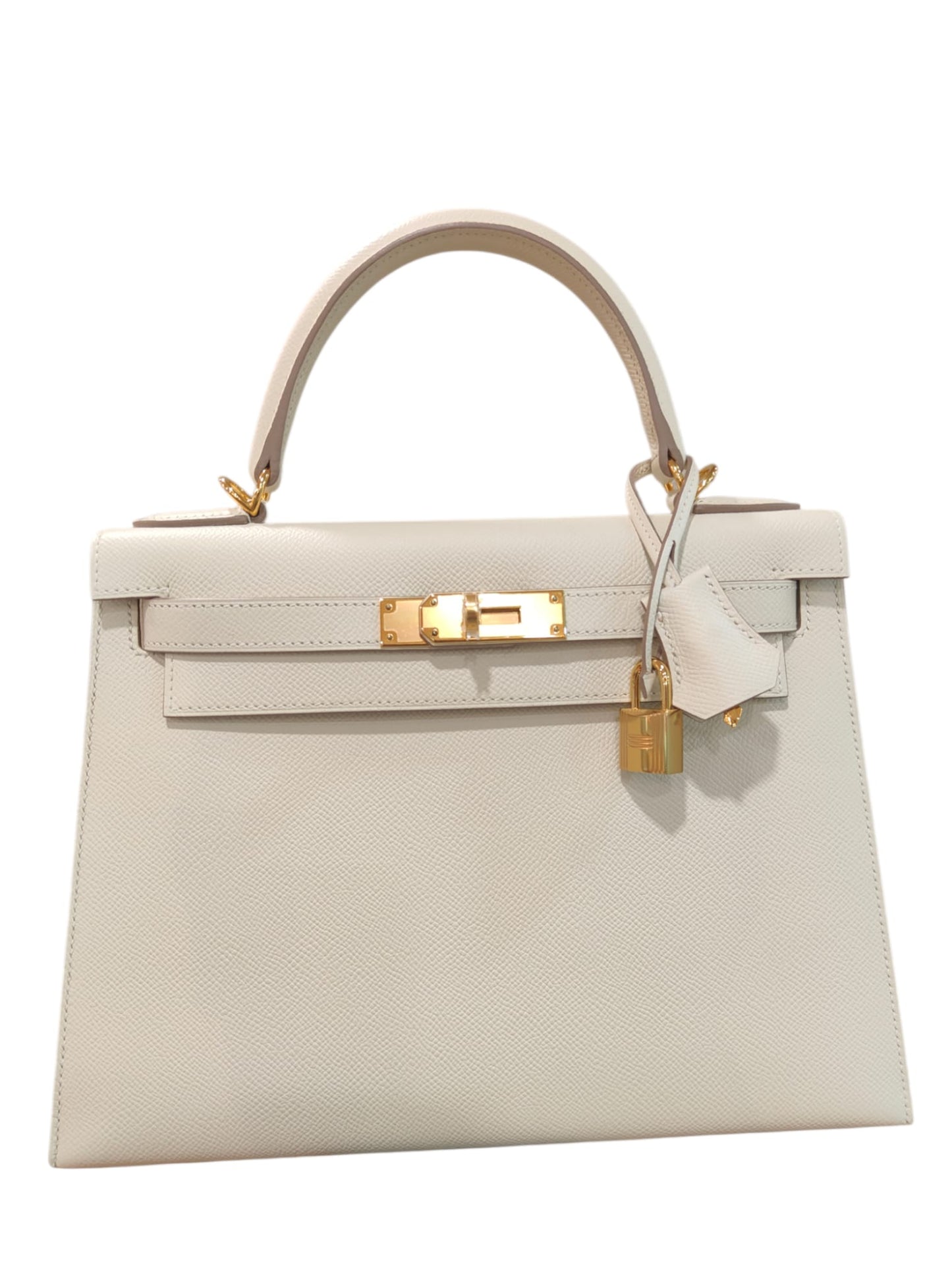 Hermes Kelly Sellier 28 Craie Epsom GHW