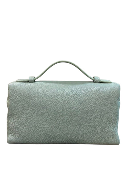 Loro Piana Extra Pocket L19 Pouch Sage Brush Leaves Grained Calfskin SHW