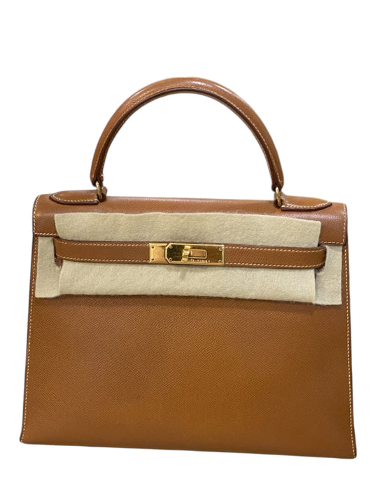 Hermes Kelly Sellier 28 Vintage Gold Epsom GHW