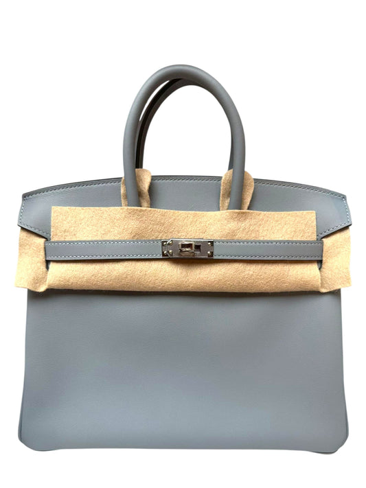 Hermes Birkin Retourne 25 Blue Lin Swift PHW