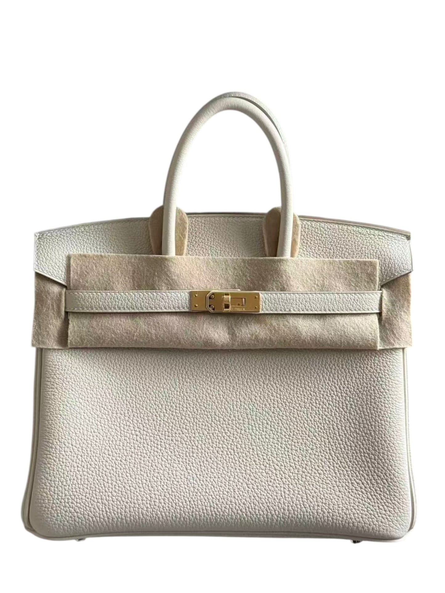 Hermes Birkin Retourne 25 Craie Togo GHW