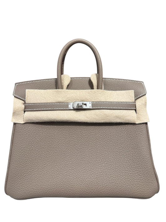 Hermes Birkin Retourne 25 Etoupe Togo Brushed Palladium Hardware
