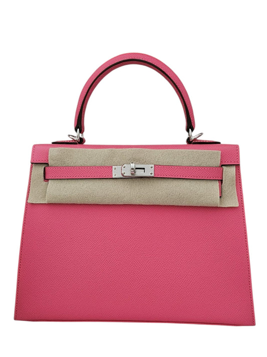 Hermes Kelly Sellier 25 Rose Azalee Epsom PHW
