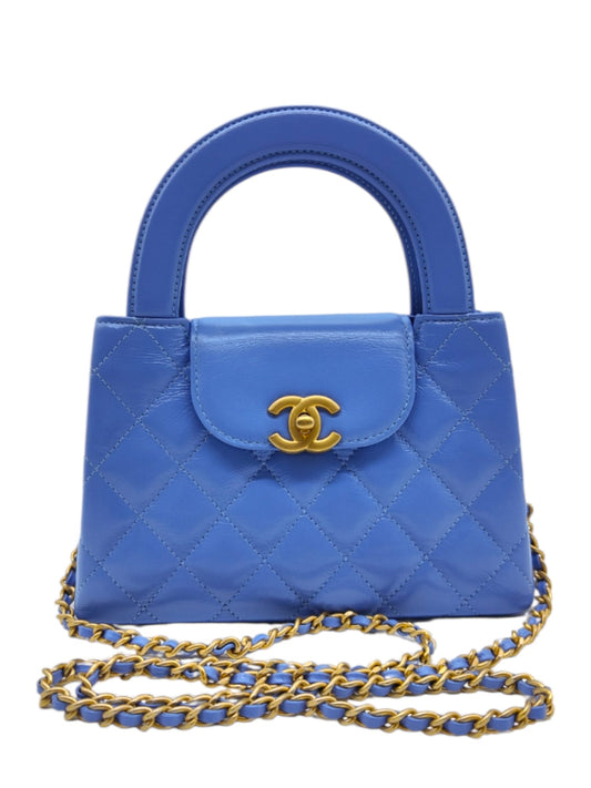 Chanel Kelly Mini Blue Lambskin AGHW