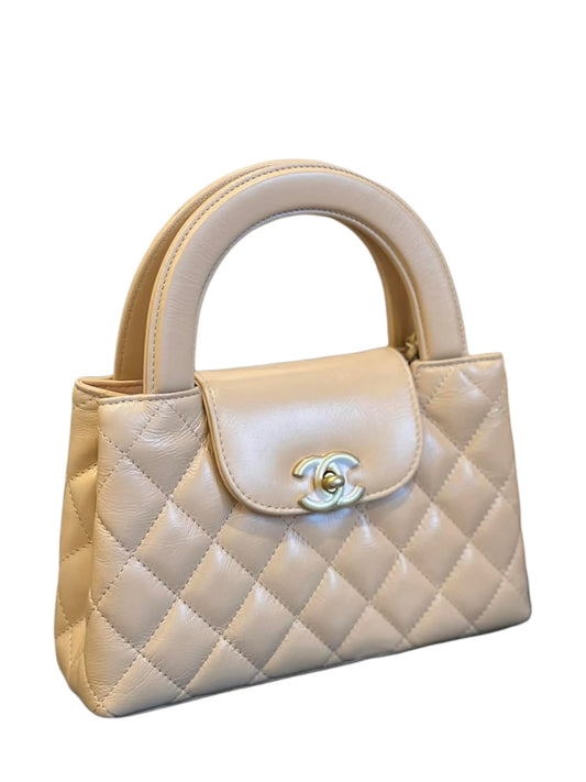 Chanel Kelly Mini Beige Lambskin AGHW