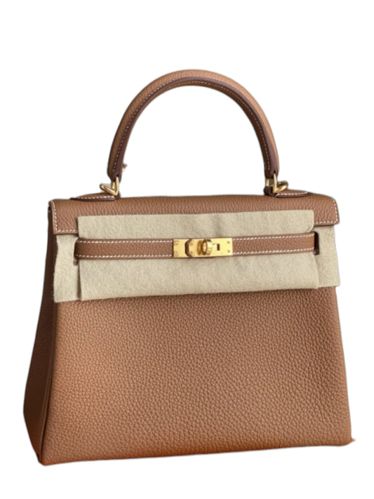 Hermes Kelly Retourne 25 Gold Togo GHW
