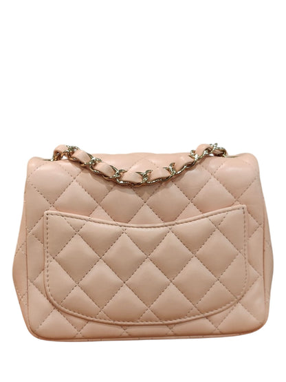 Chanel Mini Square Light Pink Lambskin LGHW