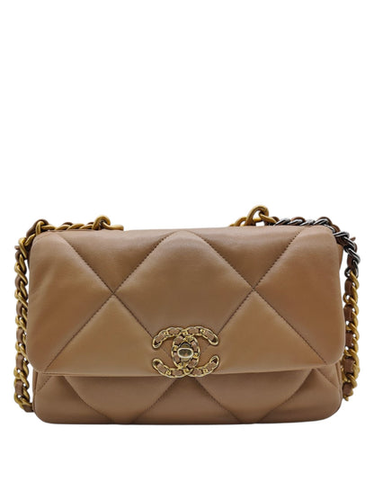 Chanel C19 Small Dark Beige Lambskin AGHW