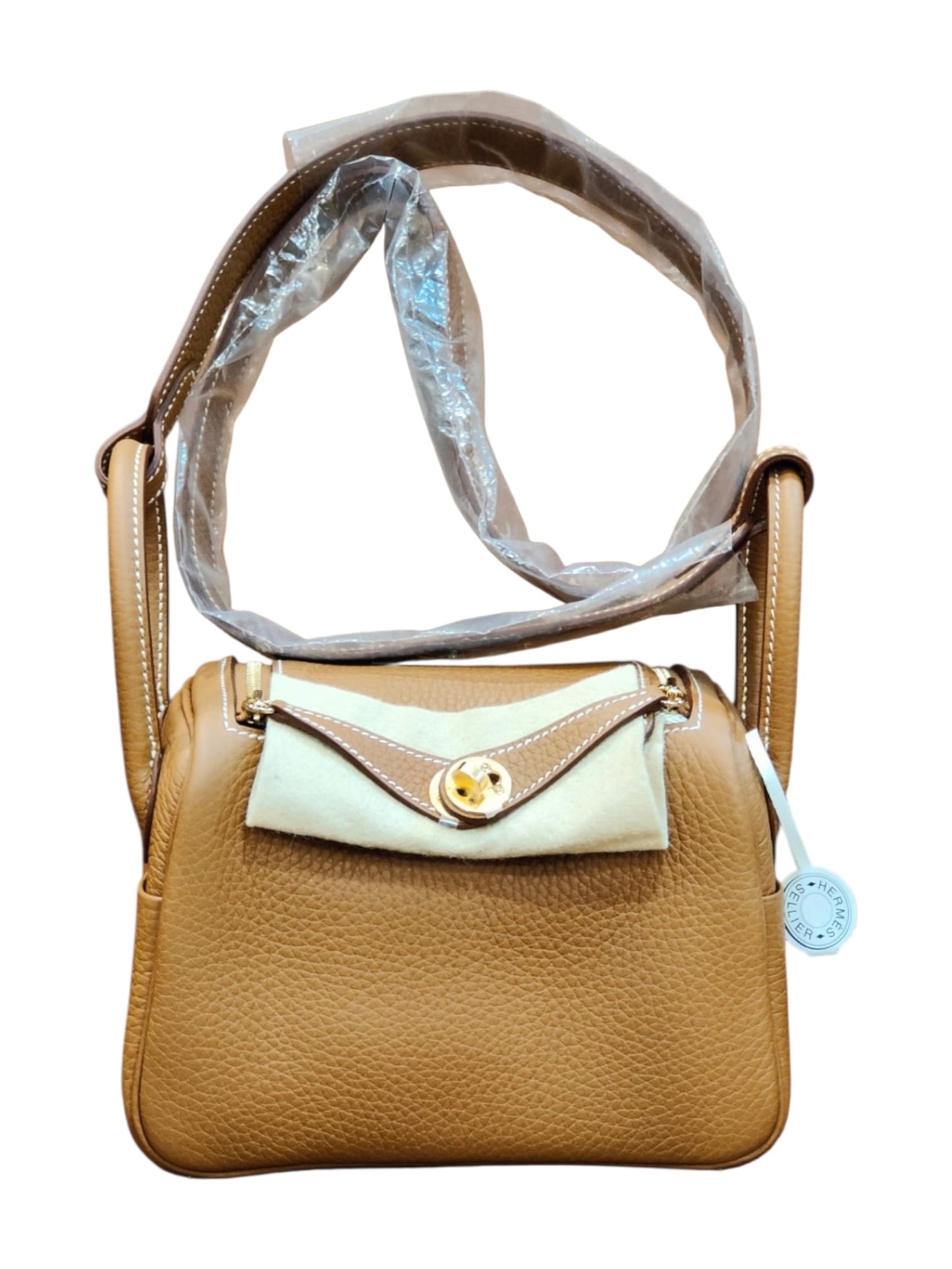 Hermes Lindy Mini II Gold Clemence GHW