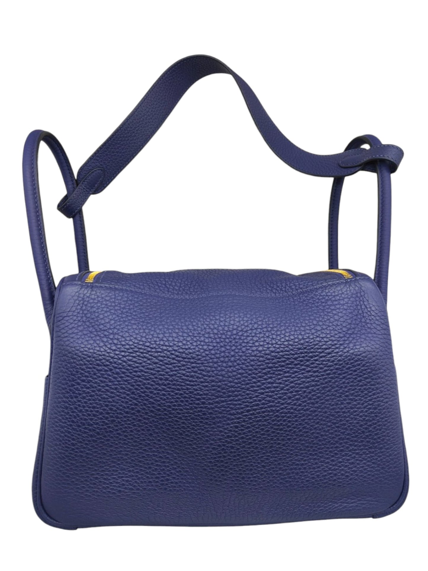 Hermes Lindy 26 Blue Encre Clemence GHW