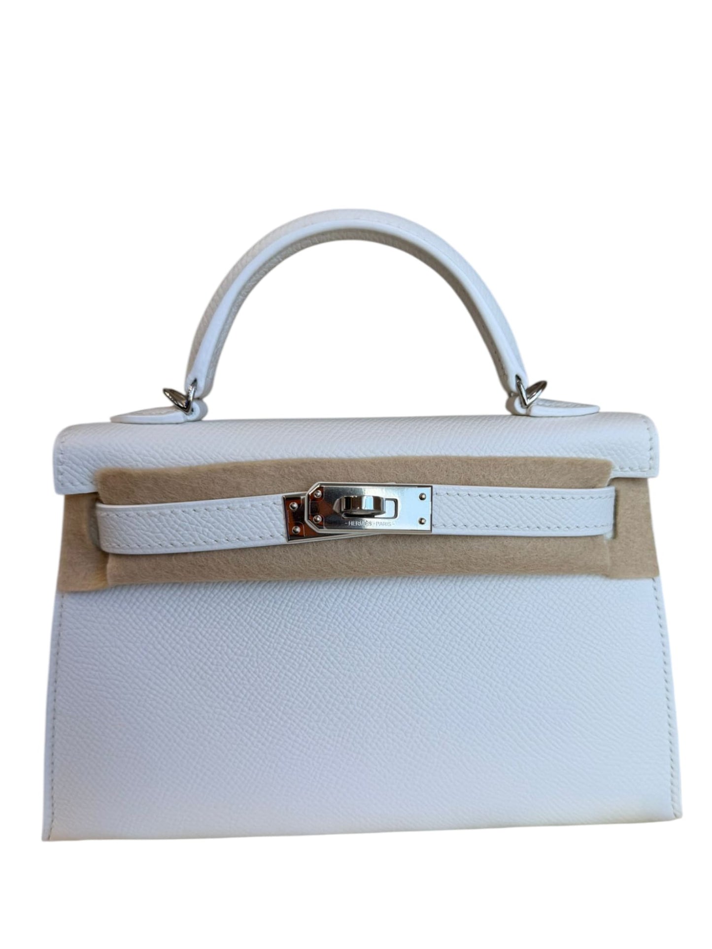 Hermes Kelly Sellier 20 New White Epsom PHW