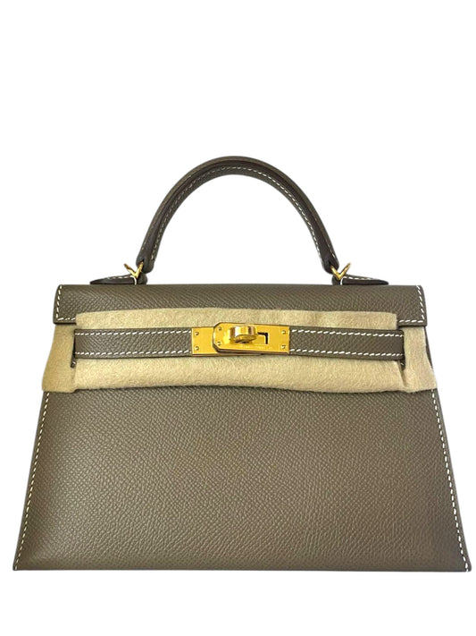 Hermes Kelly Sellier 20 Etoupe Epsom GHW