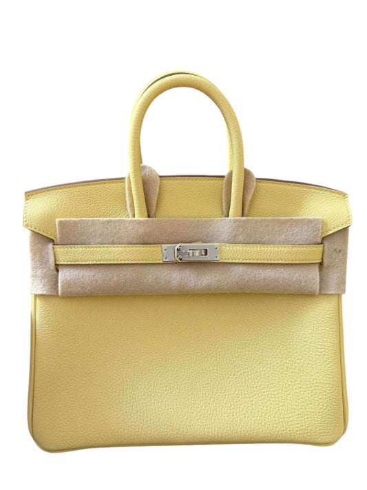 Hermes Birkin Retourne 25 Jaune Poussin Togo PHW
