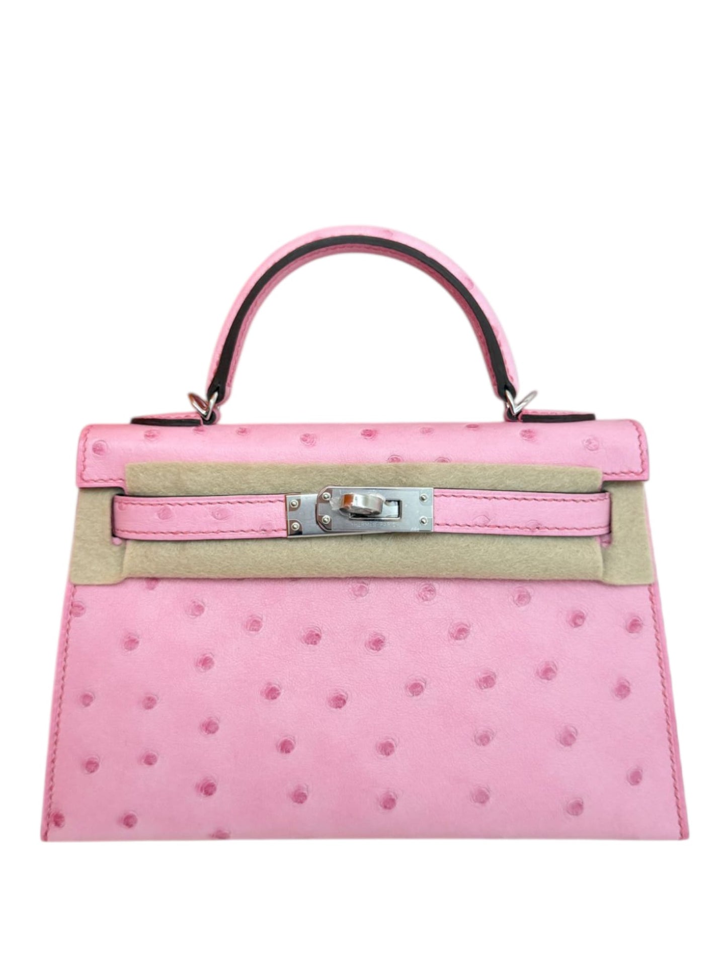 Hermes Kelly Sellier 20 Bubblegum Ostrich PHW