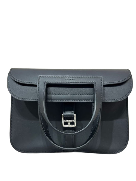 Hermes Halzan Mini Noir Swift PHW