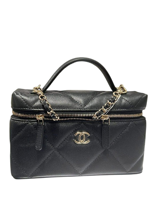 Chanel Vanity Handle Black Caviar LGHW