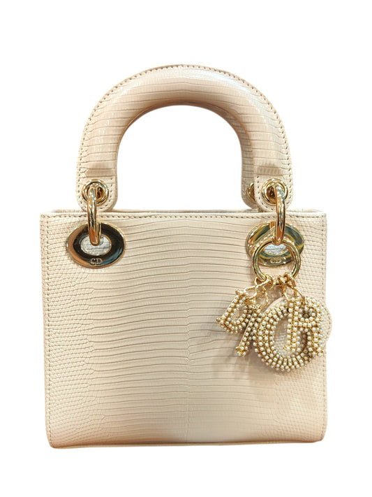Lady Dior Mini Lizard Light Pink LGHW