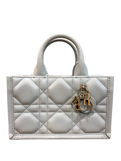 Dior Book Tote Mini Grey Macrocannage Calfskin LGHW