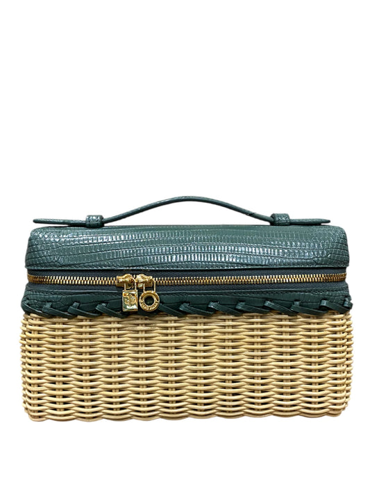 Loro Piana Extra Pocket L19 Wicker In Green Lagoon Lizard GHW