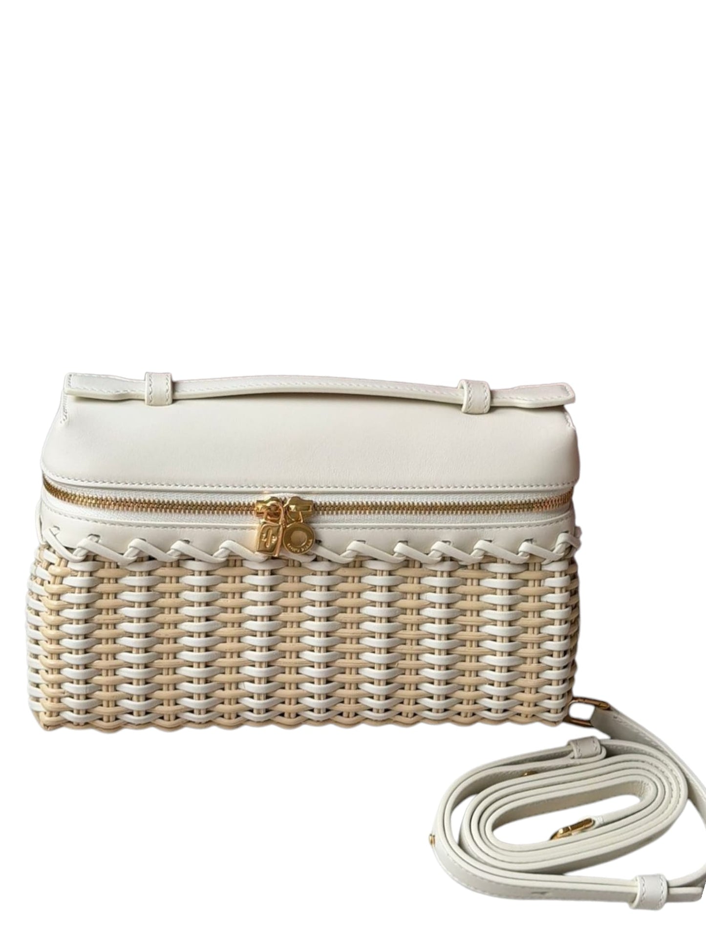 Loro Piana Extra Pocket L19 Wicker Malt Whisper White/Sun Gold Calfskin