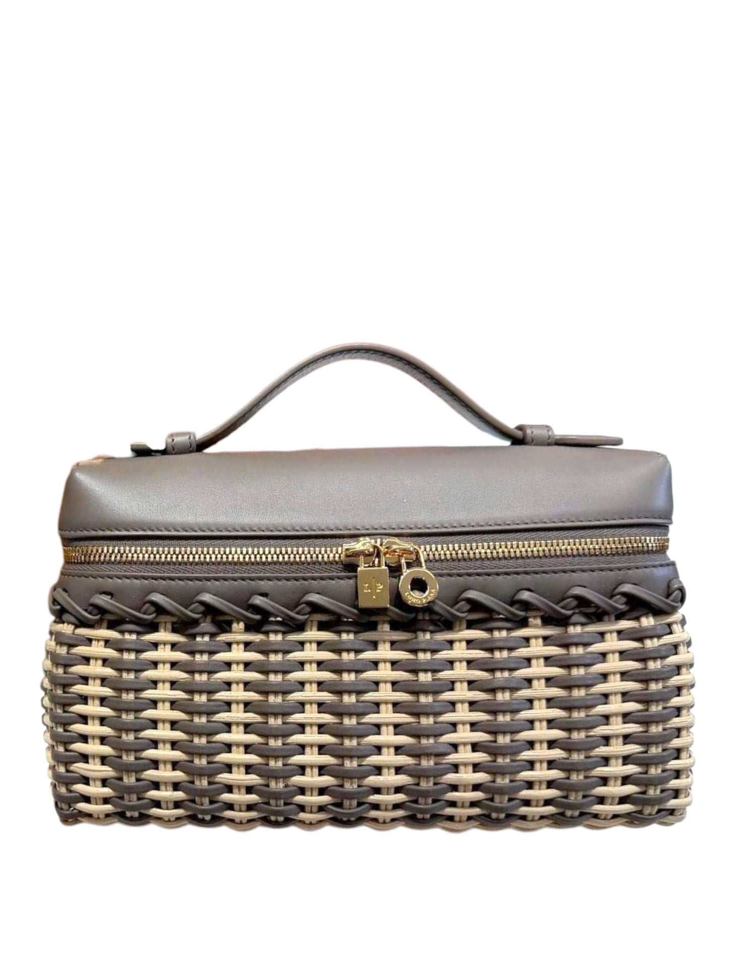 Loro Piana Pocket L19 Wicker Grey Rattan Calfskin Sun Gold