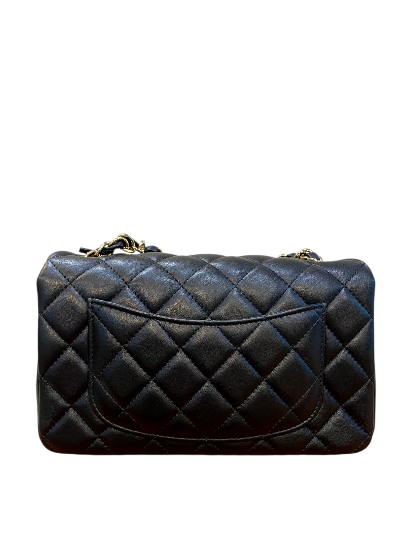 Chanel Mini Rectangular Black Lambskin LGHW