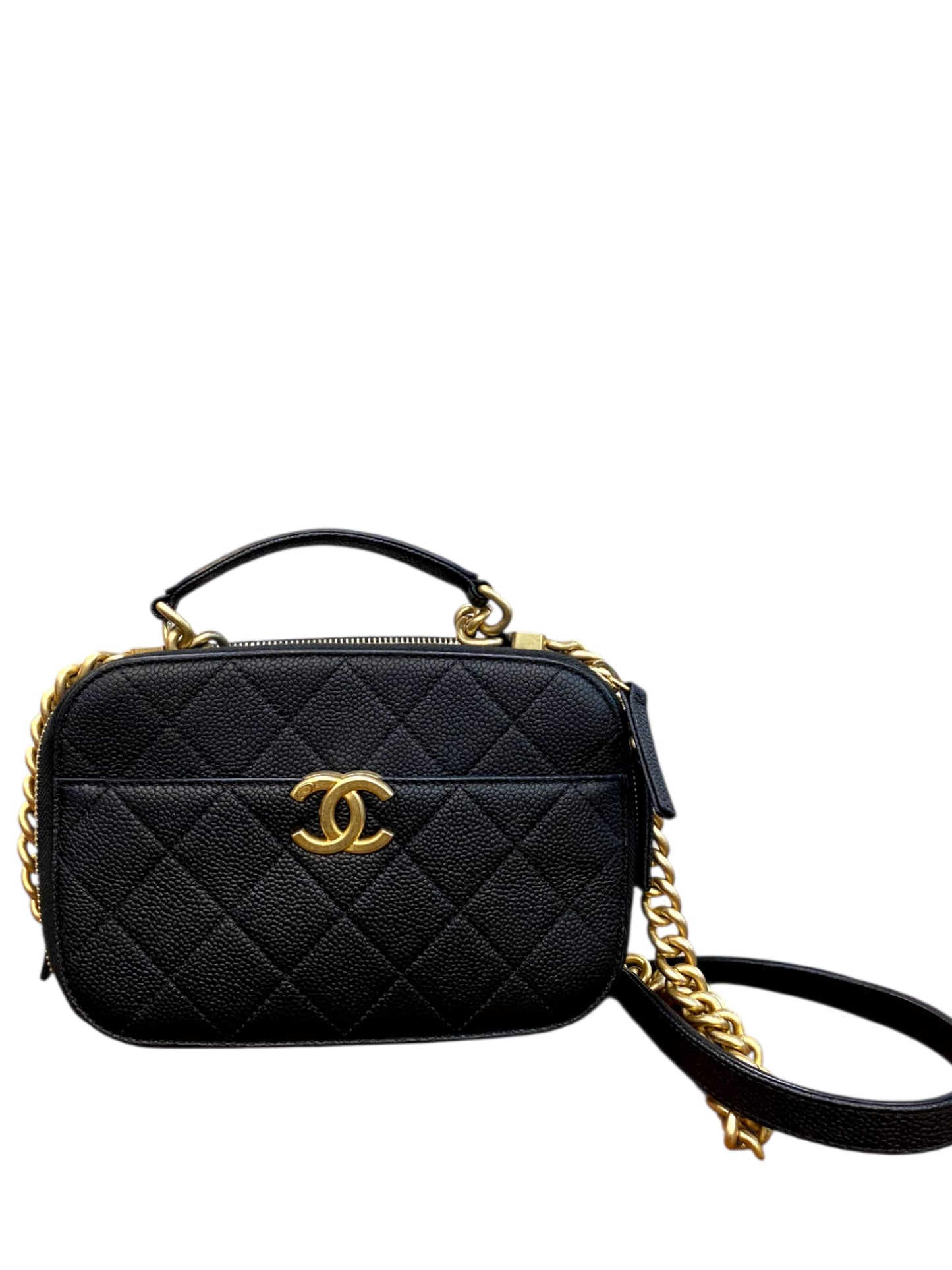 Chanel Vanity Handle Black Caviar AGHW