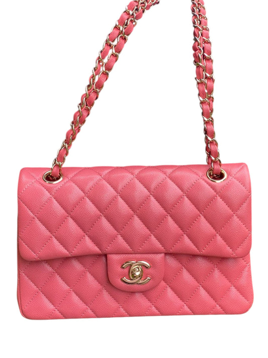 Chanel Classic Small Dark Pink Caviar LGHW