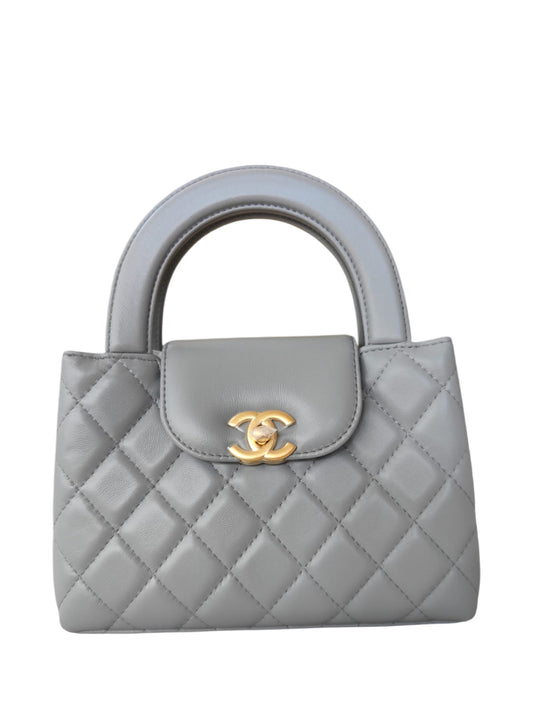 Chanel Kelly Mini Grey Lambskin AGHW