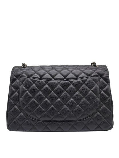Chanel Classic Maxi Black Caviar SHW