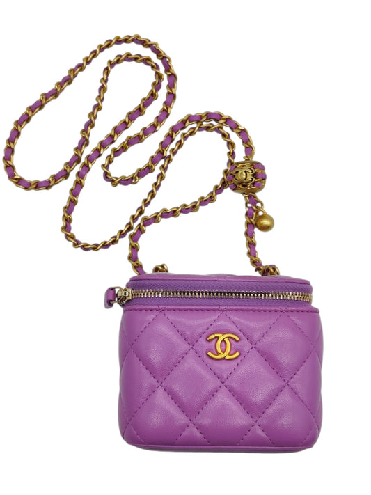 Chanel Vanity Cube Pearl Crush Purple Lambskin AGHW